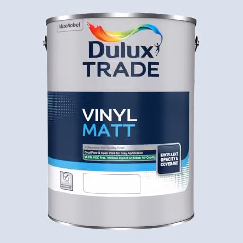 Dulux Trade Vinyl Matt Blueberry White Multicolour Paint 5l