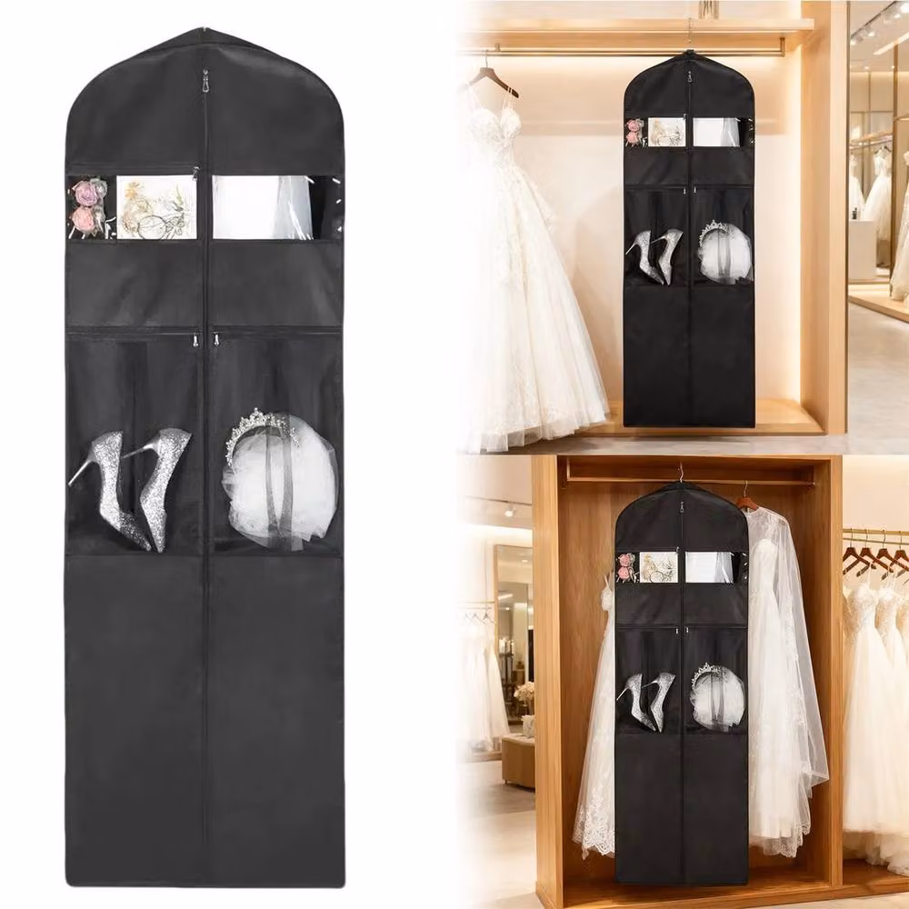Havendro Foldable Black Clothing Cover Closet Organiser for Dresses and Shirts – 4