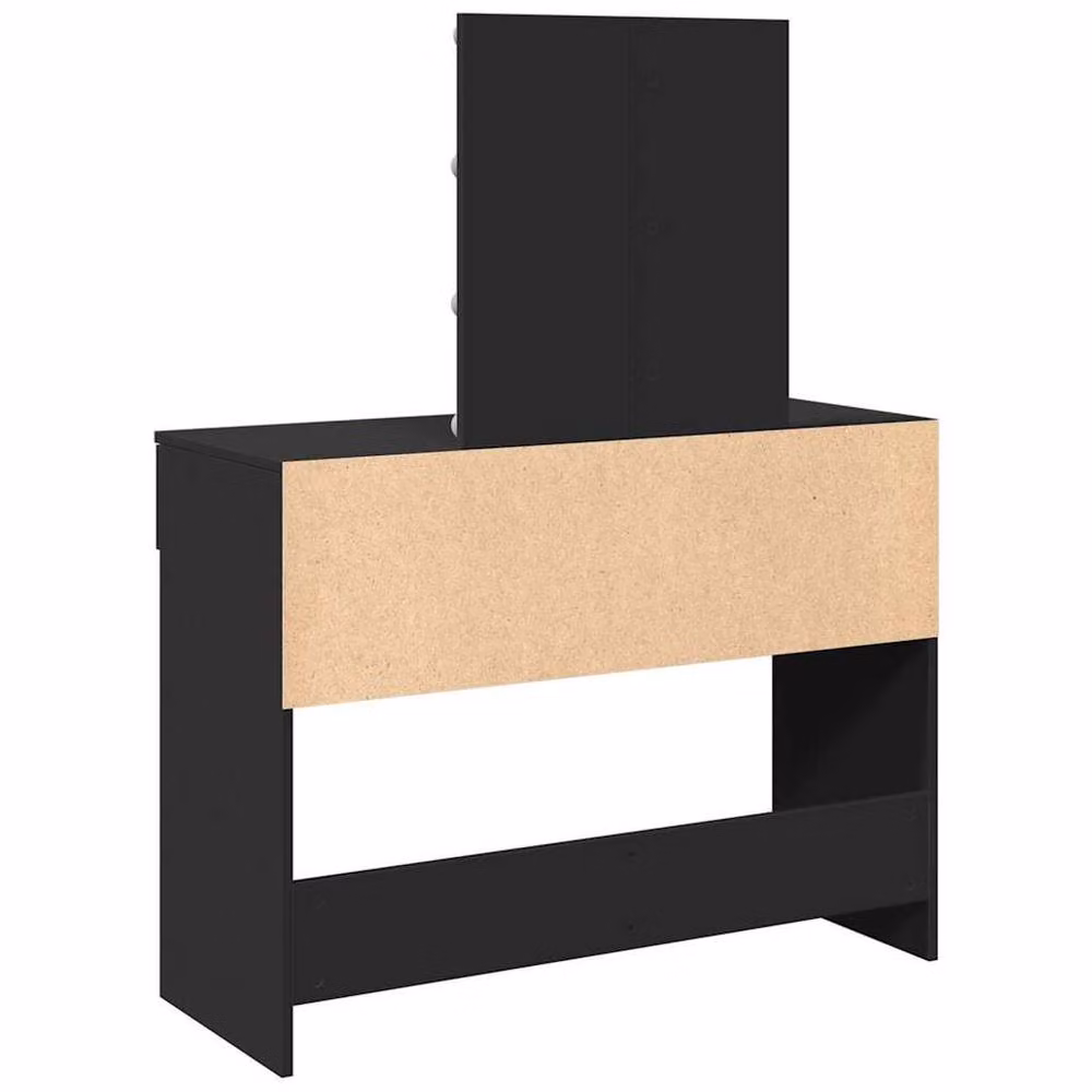 Berkfield Home Hollywood LED Dressing Table in Black, W/D/H: 100 x 40 x 130 cm – 6