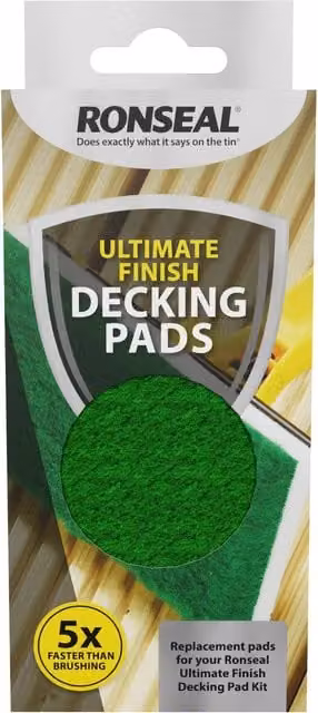 Ronseal Ultimate Finish Decking Refill Pads, Pack of 10, Green