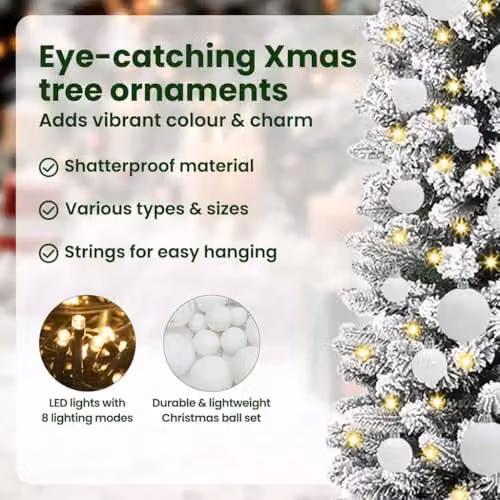 vidaXL Artificial White Christmas Tree, Height: 120 cm – 5