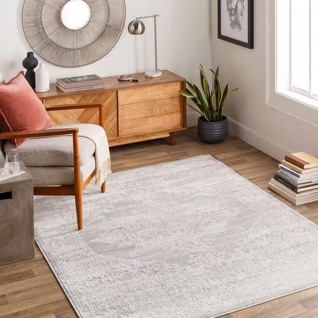 Livabliss Roma Vintage Boho Rug in White and Grey, W: 200 cm, D: 275 cm – 1
