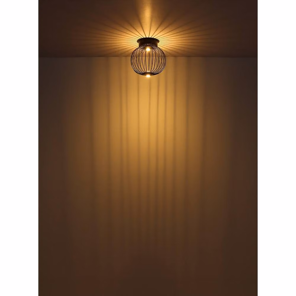 Netlighting Globo Lighting Sphere LED Ceiling and Wall Lamp, Black, Diameter: 30 cm – 7
