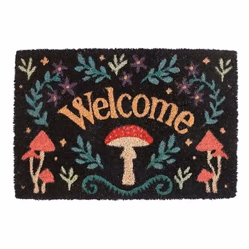 Something Different Wholesale Mystical Mushroom Welcome Doormat, Black and Multicolour, W/D/H: 60 x 40 x 1 cm – 3