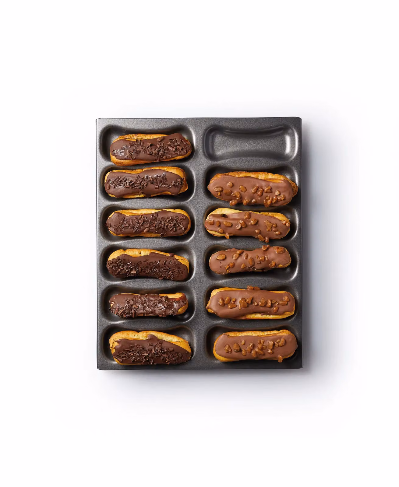 MasterClass Non-Stick 12 Hole Éclair Baking Tray, Carbon Steel, Grey, W: 31 cm, D: 25.5 cm – 2