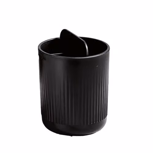 ReBorn Recycled Toothbrush Holder in Black with Three Compartments and Drainage Feature – 1