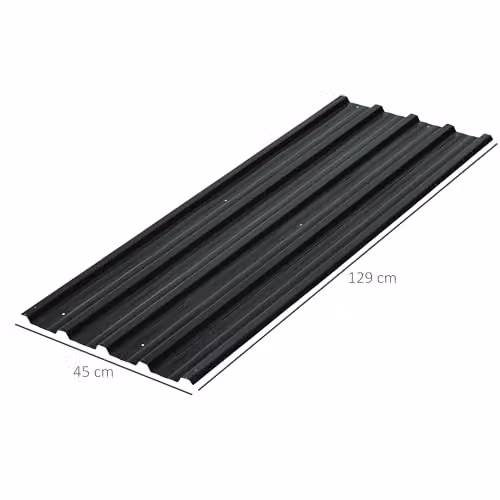 Outsunny Pack of 12 Galvanised Steel Metal Roofing Sheets in Grey – 5