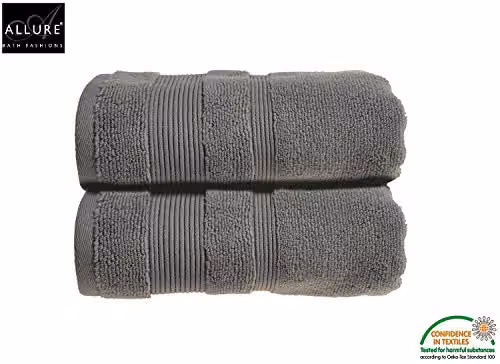 Allure Bath Fashions Grey Cotton Hand Towel Set, Pack of 3, W/H: 50 x 85 cm – 3