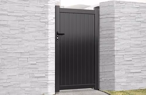 Buttercup Farm Black Aluminium Pedestrian Swing Gate, W/H: 120 x 200 cm