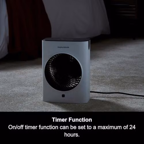 Morphy Richards HeatFlux 2kW Upright Fan Heater with Remote Control and Thermostat, White – 7