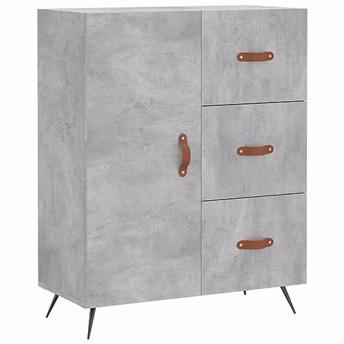 vidaXL Sideboard in Grey, W/D/H: 69.5 x 34 x 90 cm