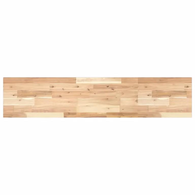 Berkfield Home Floating Shelf in Brown Untreated Solid Acacia Wood, W/D/H: 160 x 30 x 2 cm