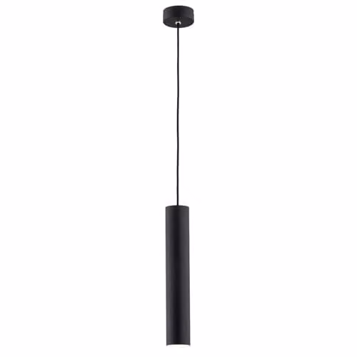 Argon Lighting Gomera Plus Slim Cylinder Pendant Ceiling Light in Black Metal – 1