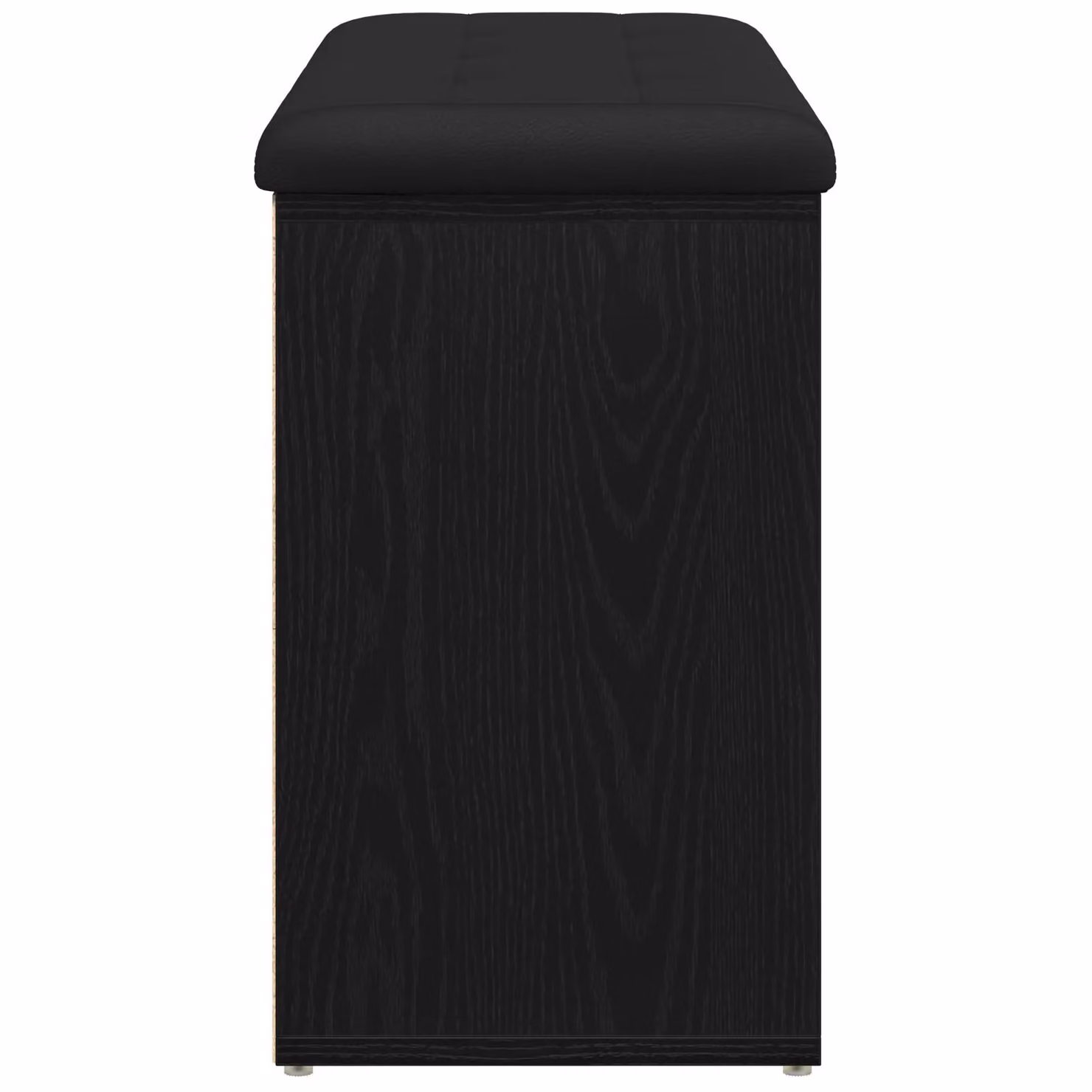 Berkfield Home Modern Black Oak Shoe Rack and Storage Bench W/D/H: 80 x 30 x 48 cm – 4
