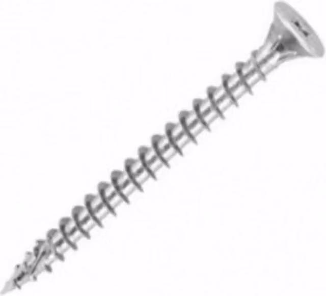 Securpak Zinc Plated Pozidriv Countersunk Wood Screws, Silver, Pack of 45