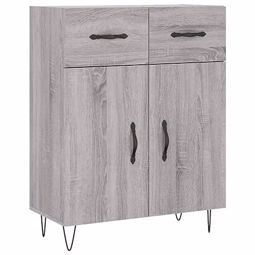 vidaXL Modern Grey Sonoma Sideboard W/D/H: 69.5 x 34 x 90 cm