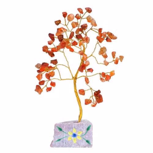 KDMD Red and Orange Carnelian Gemstone Tree with 80 Stones – 2
