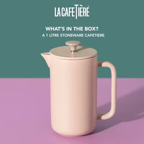 La Cafetiere Arezzo 1L Stoneware French Press Cafetiere, Beige – 2