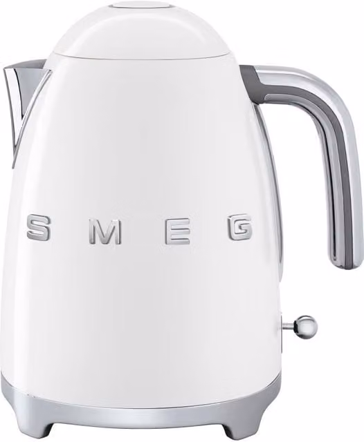 Smeg White Stainless Steel Kettle and 2 Slice Toaster Set