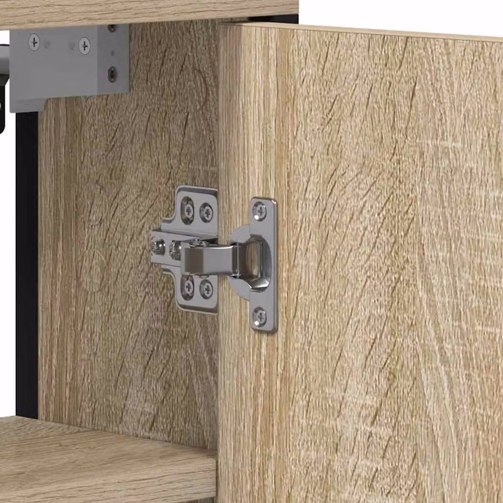 Berkfield Home Sonoma Oak Bathroom Mirror Cabinet, W: 60 cm, H: 60 cm, D: 16 cm – 4