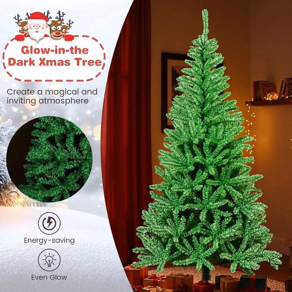 Kelvenix 180 cm Glow-in-the-dark Artificial Christmas Tree in Green – 3