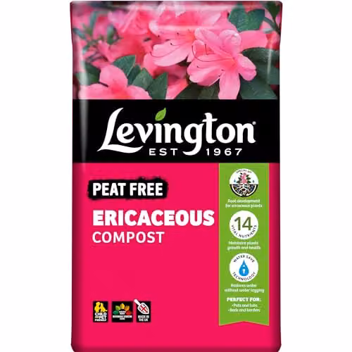 Levington Peat Free Ericaceous Compost for Acid-Loving Plants, 50 l