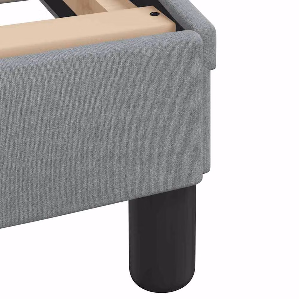 Berkfield Home Dover Upholstered Fabric Bed Frame, Light Grey, W/D/H: 180 x 200 cm – 3