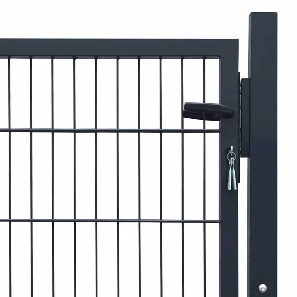 Berkfield Home Steel Single Swing Fence Gate in Anthracite, W: 105 cm, H: 150 cm – 3