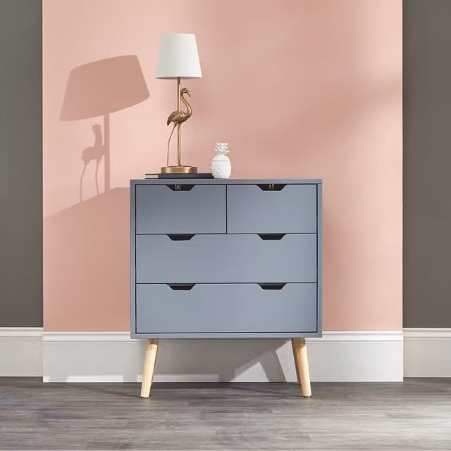 GFW Nyborg 4 Drawer Chest in Dark Grey – 1