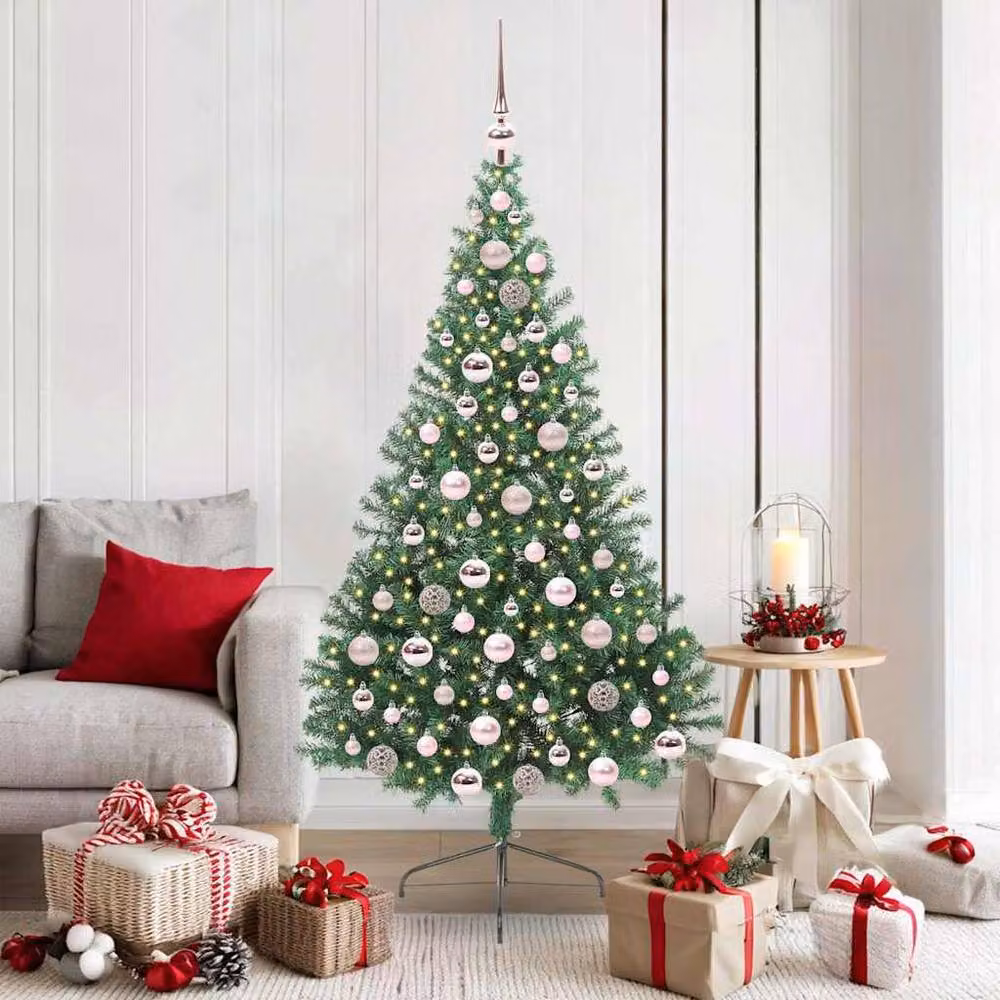 Berkfield Home Beautiful Pre-lit Artificial Christmas Tree in Green, Height: 180 cm – 2