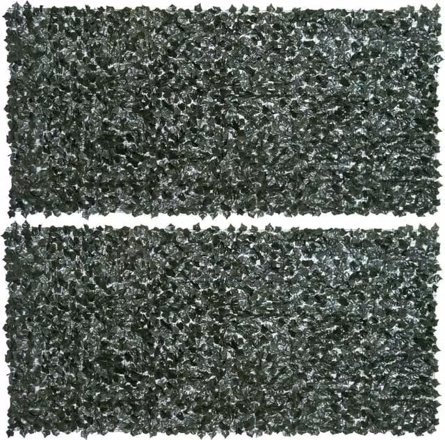 Outsunny Artificial Hedge Screen, Set of 2 Green Leaf Panels for Garden and Indoor Privacy, H x W: 150 x 300 cm – 1