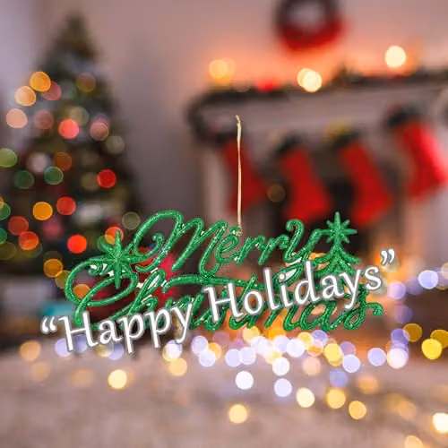 VFM e-Store Merry Christmas Hanging Decoration, Green, W/H: 14 x 20 cm – 3