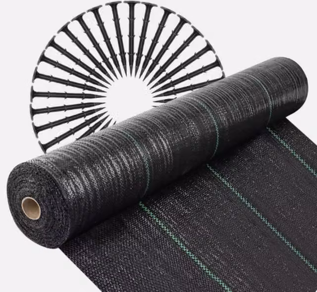 Garden Mile Black Garden Weed Control Fabric Sheet, W: 1 m, L: 15 m
