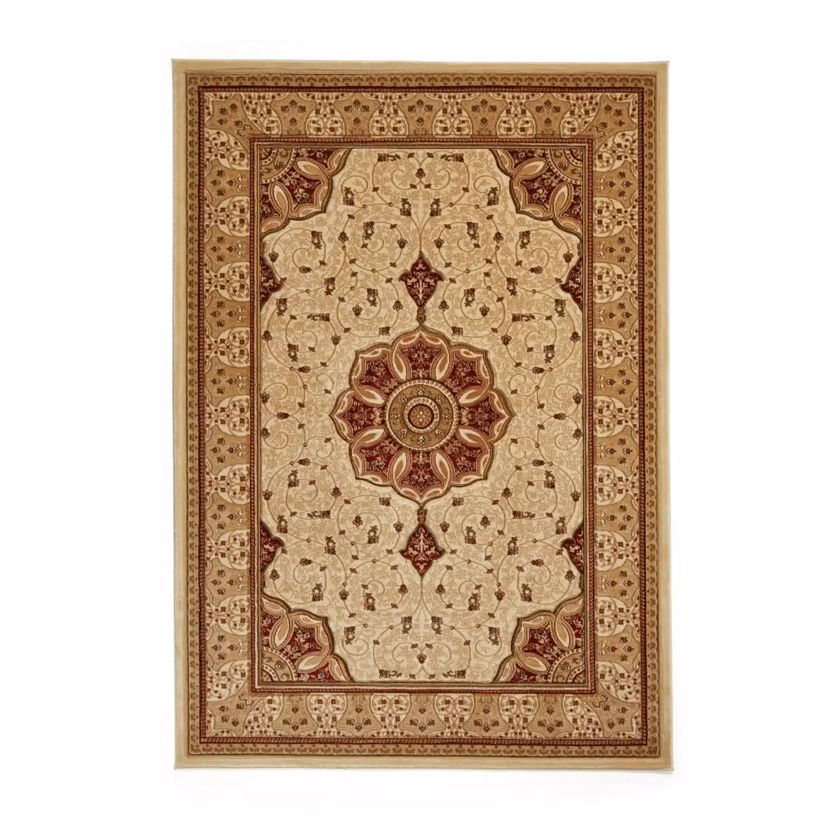The Rug Shop UK Traditional Easy To Clean Stain-Resistant Floral Area Rug in Ivory, W: 200 cm, L: 290 cm – 5