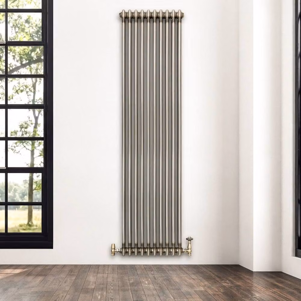 Monstershop Traditional 2 Column Steel Radiator in Silver, H 180 cm x W 47 cm – 4