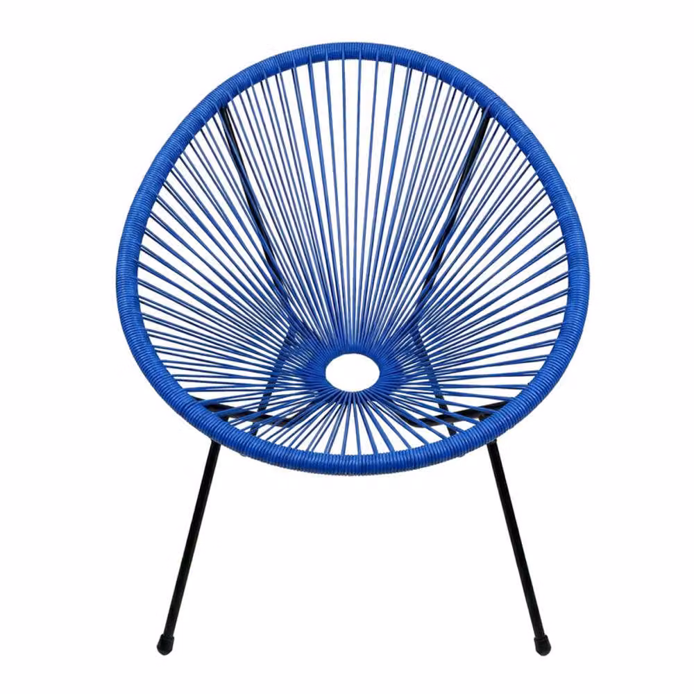 Madison & Mayfair Blue and Green Metal Modern Egg Chair Outdoor Garden Seat H 84 cm x W 72 cm x D 79 cm – 2