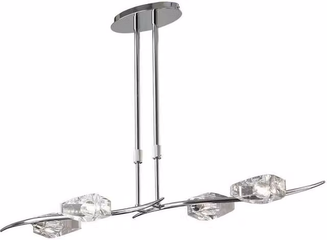 Netlighting Eclipse Telescopic 4 Light G9 Bar Ceiling Light in Polished Chrome and Grey