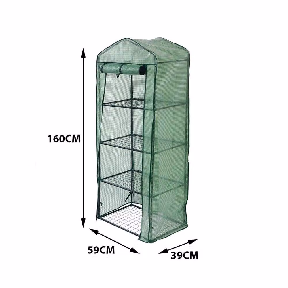Kelvenix Weatherproof 4-Tier Steel Greenhouse in Green, H x W x D: 160 x 59 x 39 cm – 2