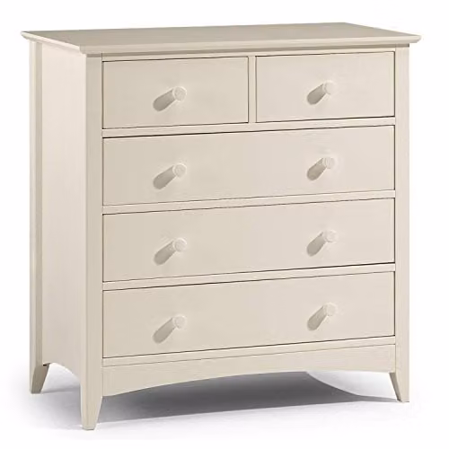 Julian Bowen Cameo 5 Drawer Chest in White – 1