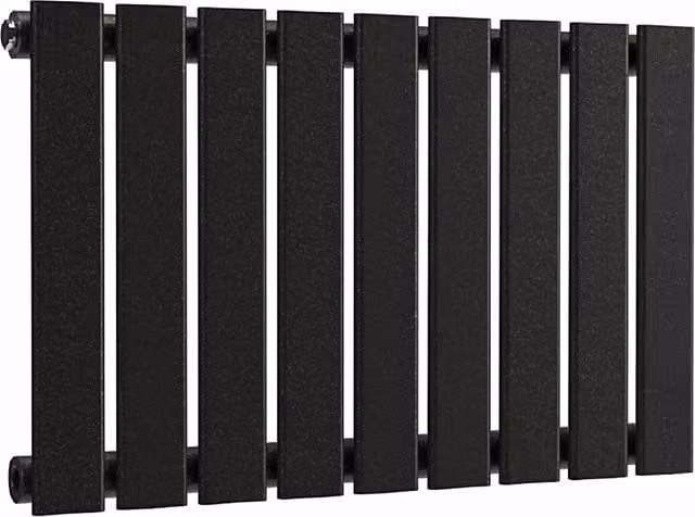 Lux Heat Single Flat Horizontal Steel Radiator in Pewter, W: 63.0 cm, H: 40.0 cm
