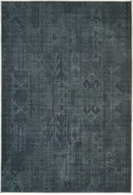 Kukoon Dark Green Distressed Flatwoven Area Rug for Living Rooms and Hallways, W: 120 cm, L: 170 cm – 1