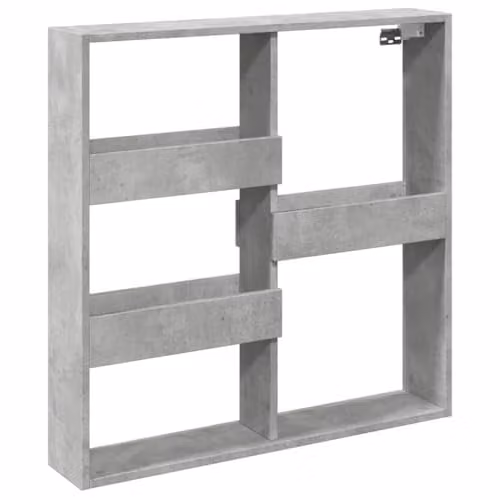vidaXL Modern Wall Cabinet in Concrete Grey, W/D/H: 80 x 15 x 80 cm
