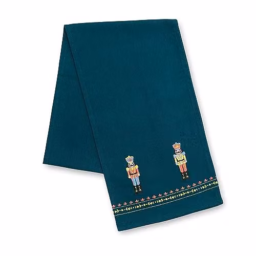 Catherine Lansfield Christmas Nutcracker Cotton Table Runner, Green, W: 33 cm, L: 220 cm – 2