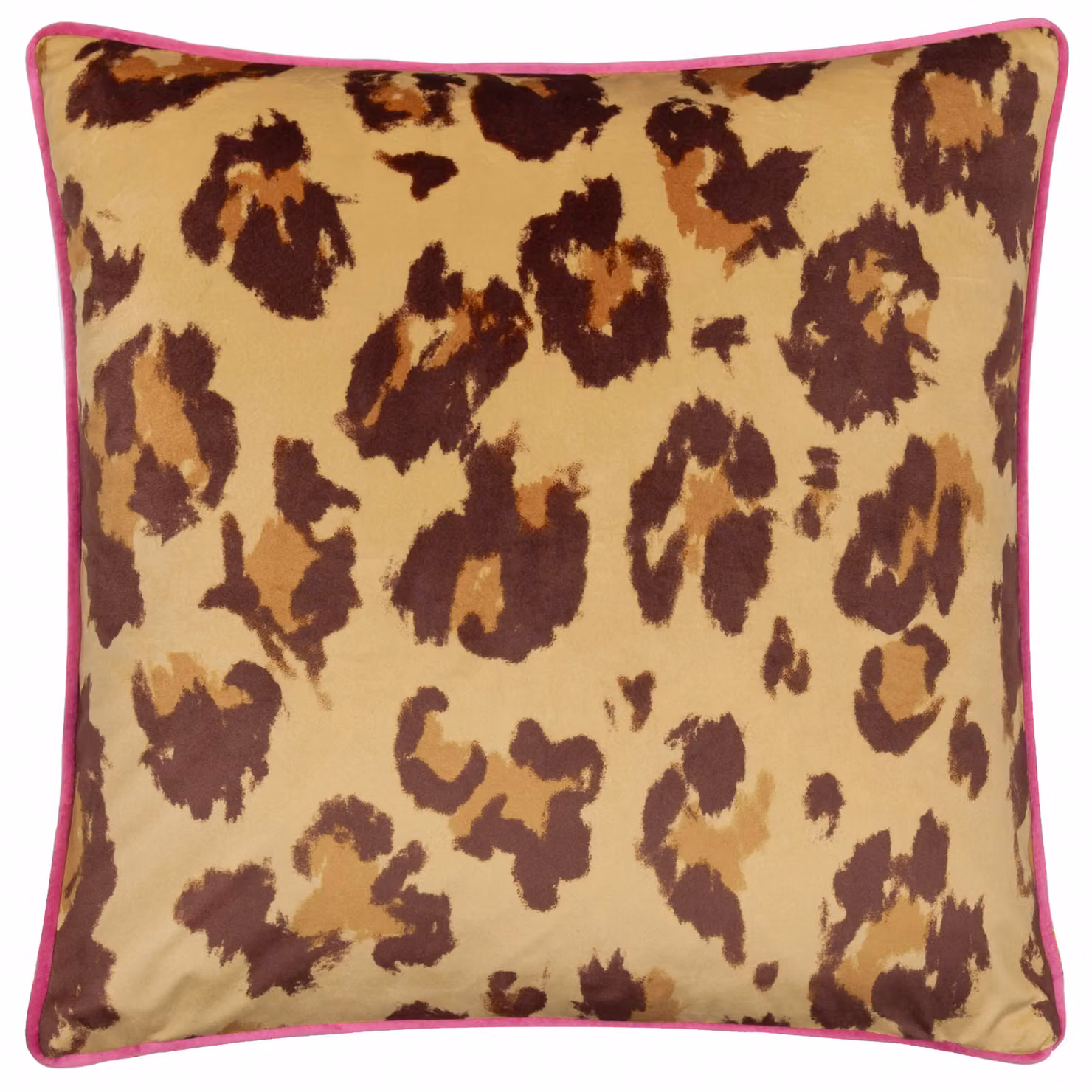 Furn True Leopard Piped Velvet Cushion, Multicolour, W/D/H: 43 x 43 x 43 cm – 2