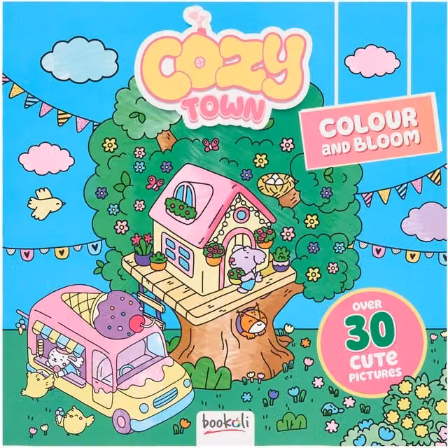 Bookoli Cozy Town Multicolour Colouring Book for Adults