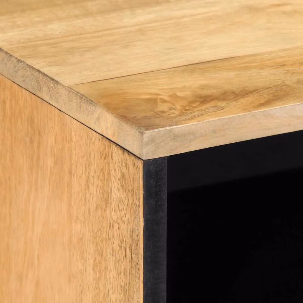Berkfield Home Brown Mango Wood TV Cabinet W: 80 cm, D: 31.5 cm, H: 46 cm – 5