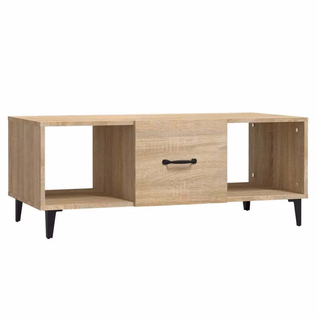 Berkfield Home Sonoma Oak Coffee Table in Brown, W/D/H: 102 x 50 x 40 cm – 2