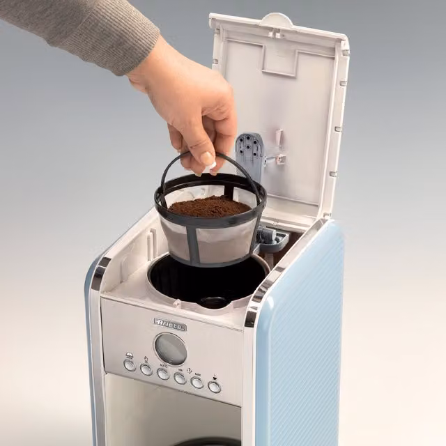 Ariete Filter Coffee Machine with Glass Jug and 24 Hour Timer in Blue – 1
