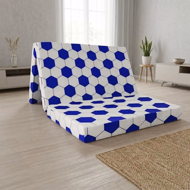 Rest Relax Badenia Visco Therapy Tri-Folding Futon Z Bed Mattress, Black, W: 120 cm, D: 200 cm, H: 8 cm