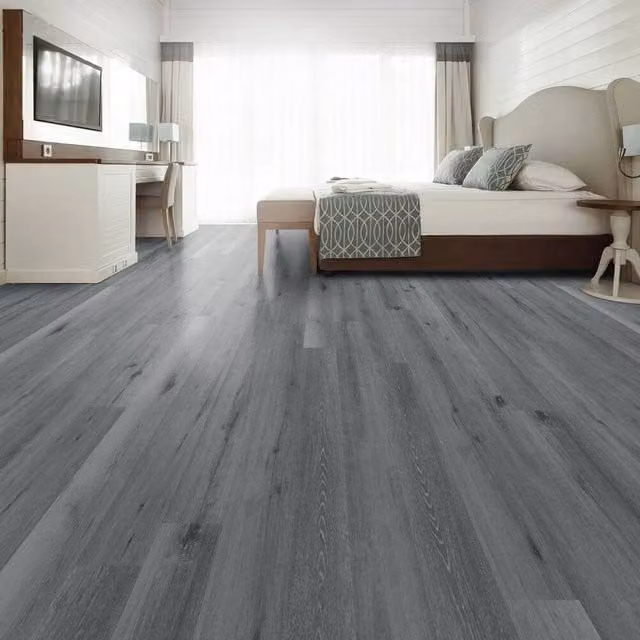 KORVIXA Self-Adhesive Wood Look Vinyl Flooring Plank in Grey, W: 100 cm, L: 200 cm – 1